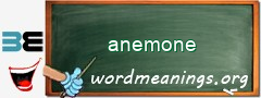 WordMeaning blackboard for anemone